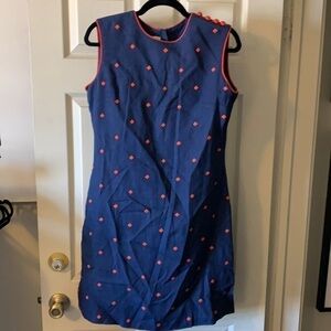 Mod Button Shoulder Sleeveless Vintage Diamond Shift Dress​​​